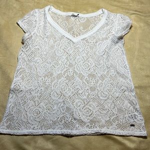 White Aeropostale net top